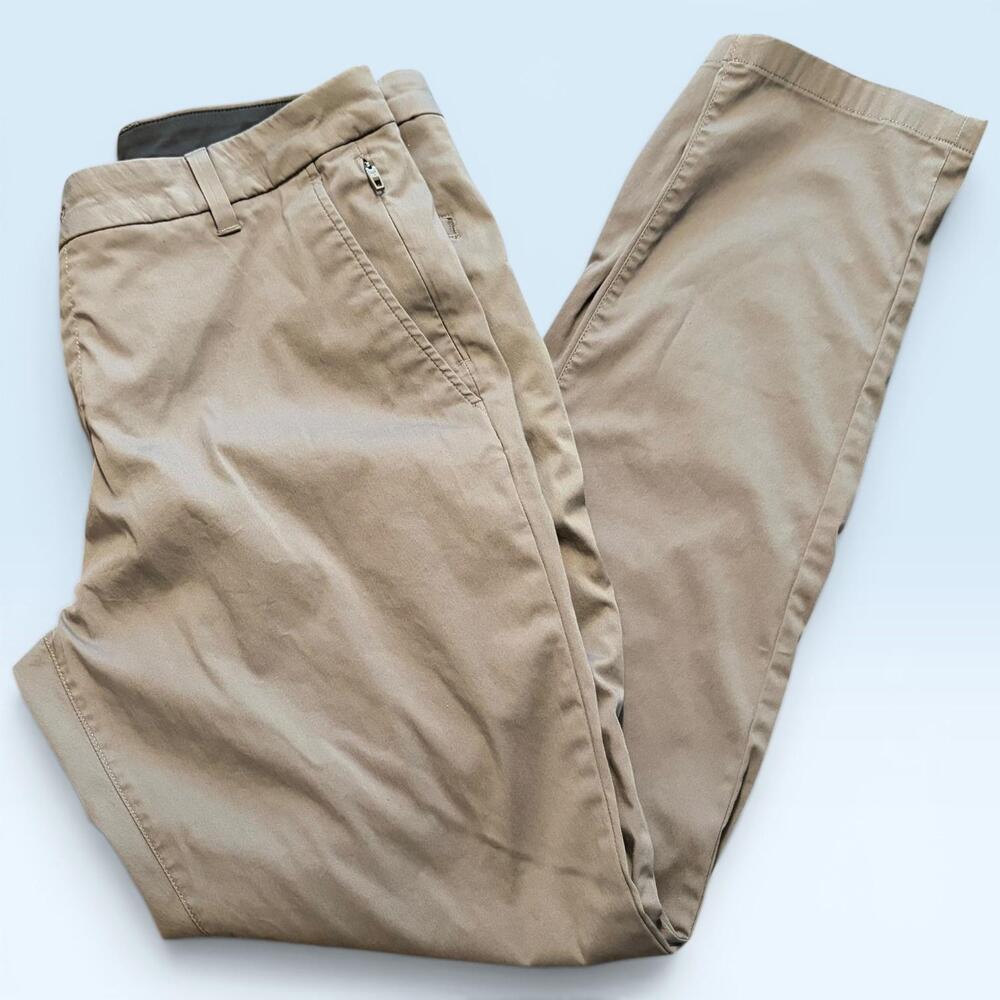 Birddogs Pants Mens 34x34 Gray Stretch Chino Zip Pocket Golf Casual Travel